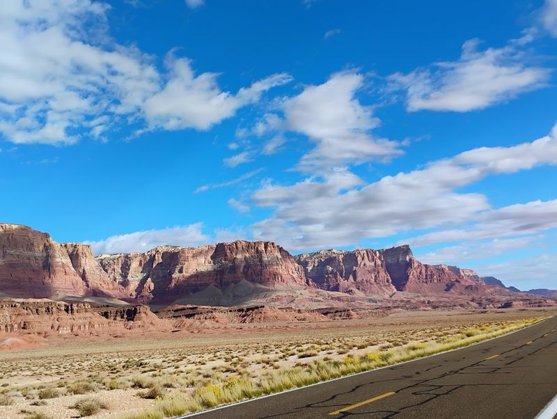 The Towering Sandstone Cliffs Along Highway 89A The Towering Sandstone Cliffs Along Highway 89A