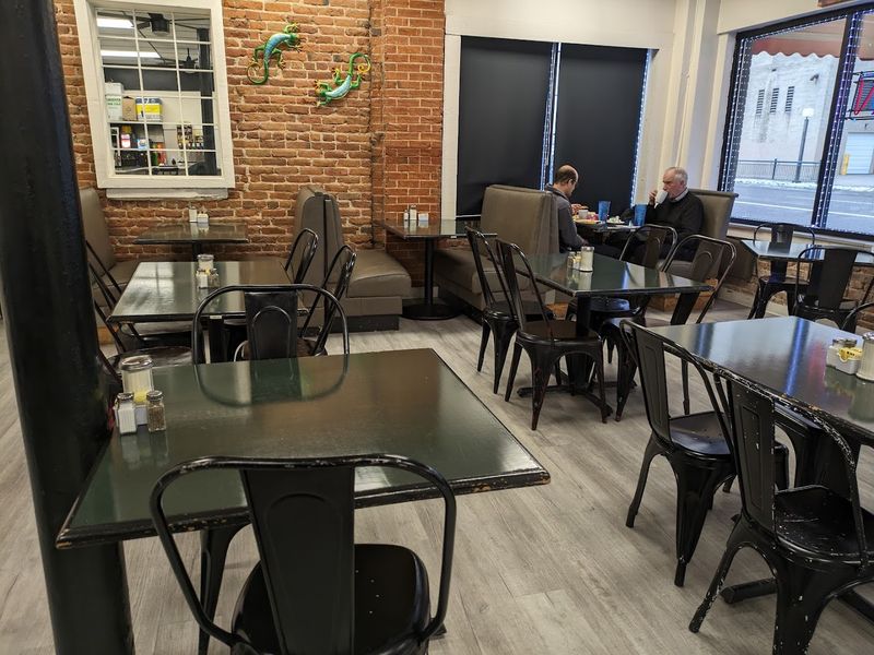 The Vintage Diner Atmosphere And Exposed Brick Vibe