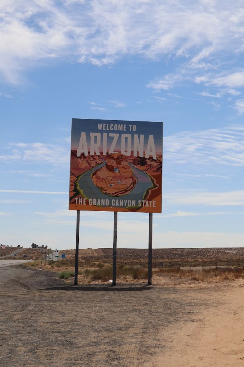 The Welcome to Arizona Sign Itself The Welcome to Arizona Sign Itself
