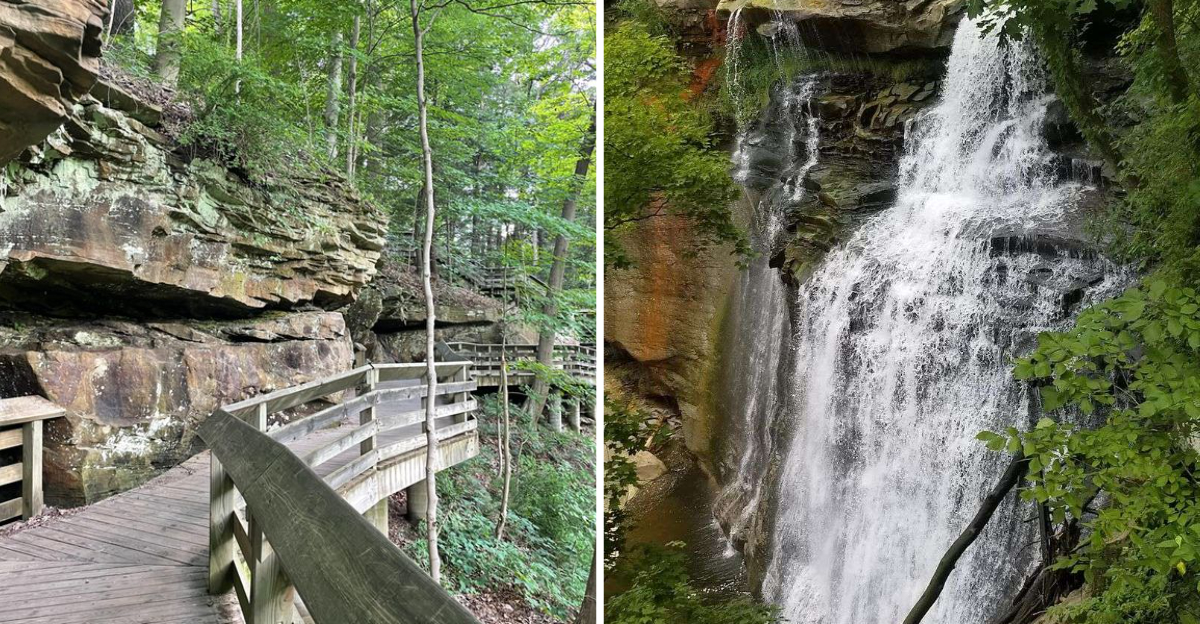 This Stunning 65-Foot Ohio Waterfall Is One Of The State’s Best Hidden Gems