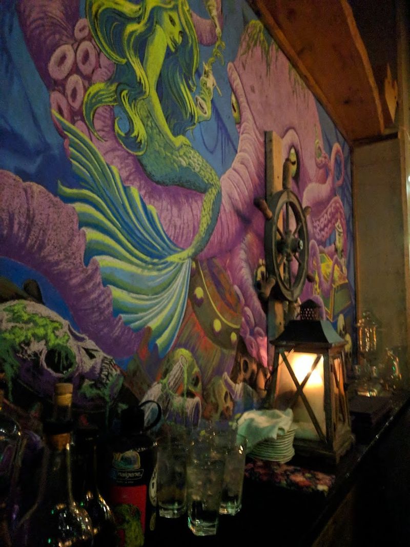 Tiki Vibes and Funky Tropical Decor Inside