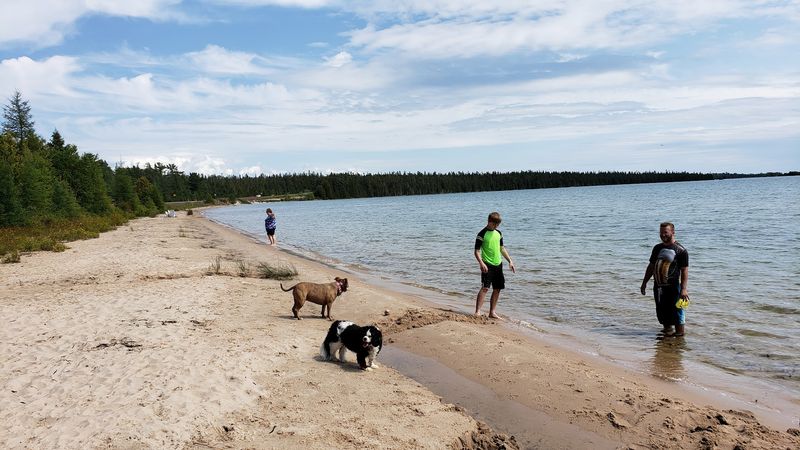 Wading in the Warm, Shallow Waters of Lake Huron Wading in the Warm, Shallow Waters of Lake Huron