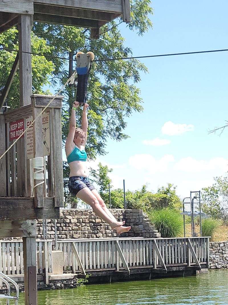 Zip Line Over the Water for Pure Fun