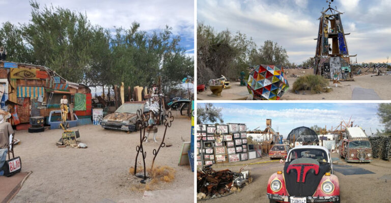 Hidden In The California Desert Is A Surreal Sculpture Garden Built Entirely From Recycled Materials