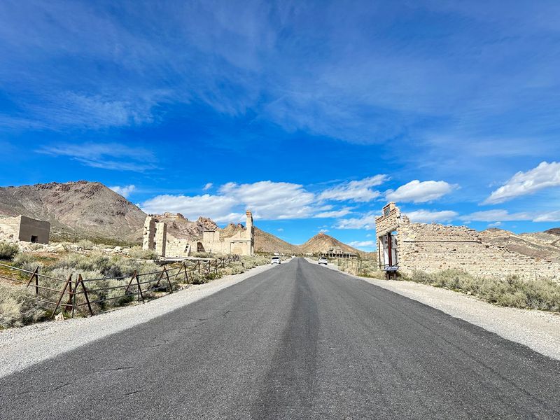 A Boomtown Frozen Along a Desert Road