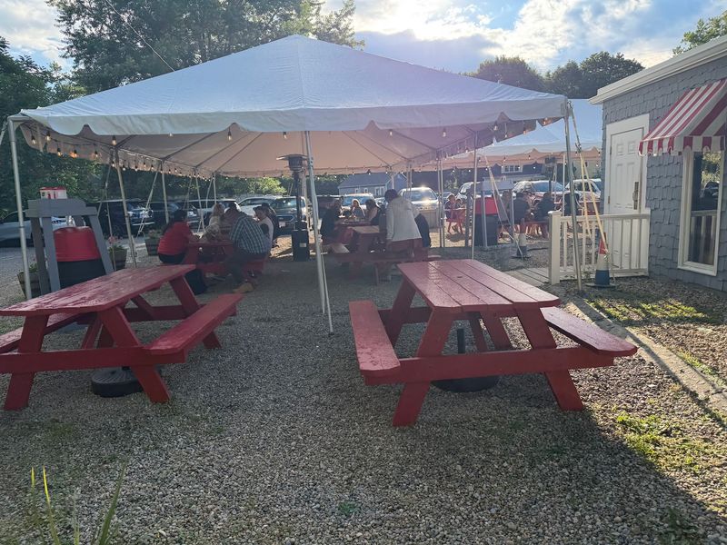 A Classic Counter-Serve Feel With Picnic Tables A Classic Counter-Serve Feel With Picnic Tables