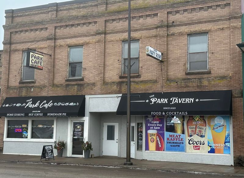 A Corner Cafe on Braham's Main Street
