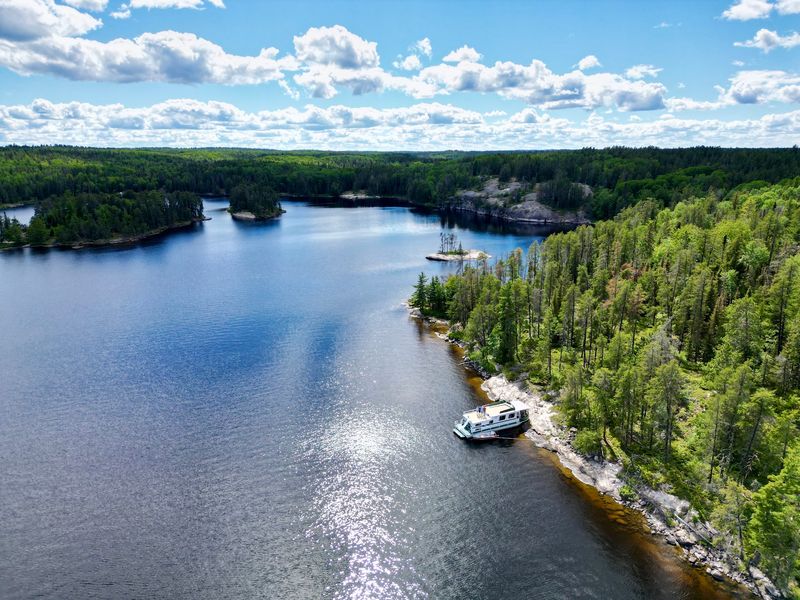 A Floating Basecamp On The Canadian Border A Floating Basecamp On The Canadian Border