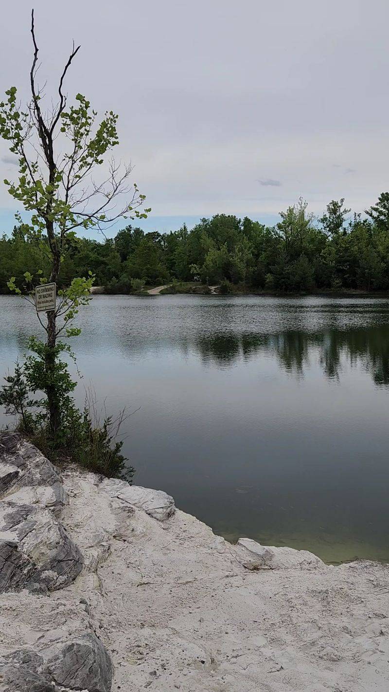 A Quarry Lake With White Sandy Shores A Quarry Lake With White Sandy Shores