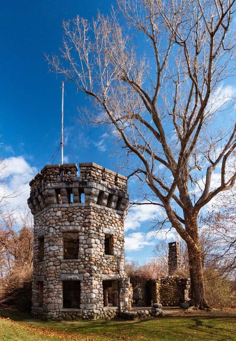 A Stone Landmark Perched Above Groton