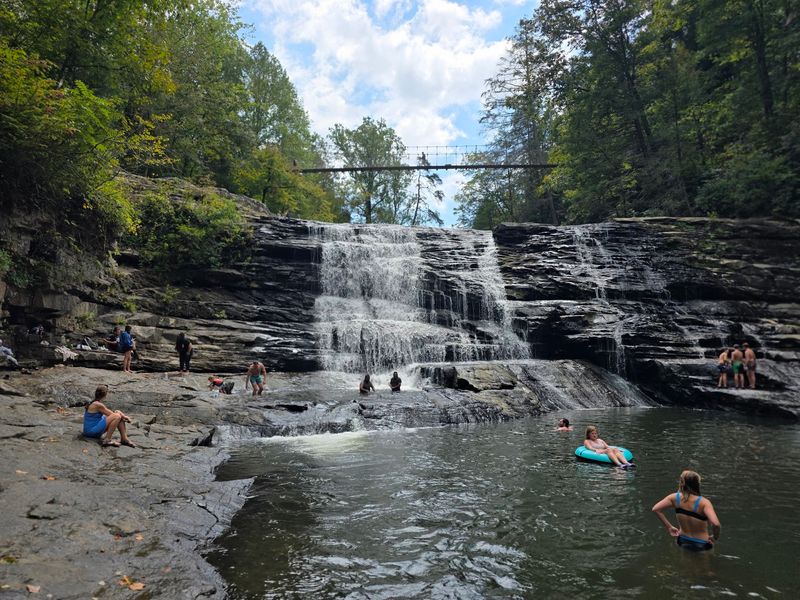 A Swimming Hole Beneath The Falls