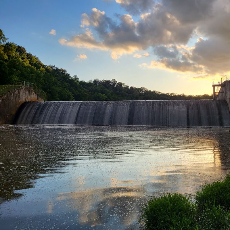 A Waterfall and Scenic River Views Along the Trails