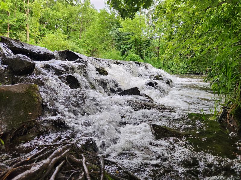 A Waterfall and Scenic Water Views