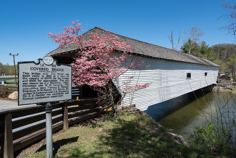 A White Wooden Landmark in Downtown Elizabethton