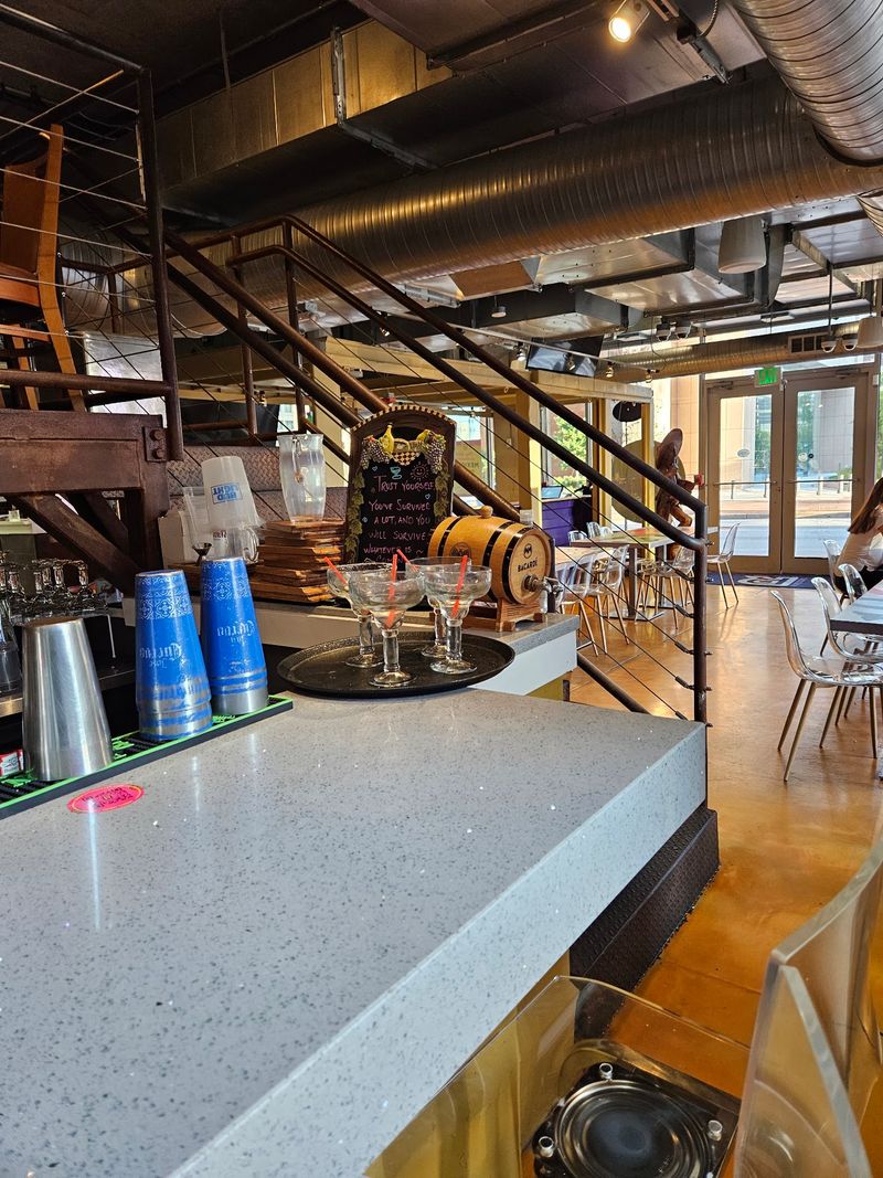 An Open Wall and Outdoor Seating