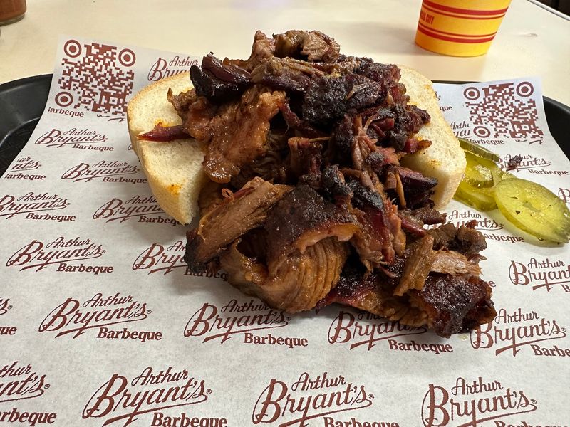 Brisket on Plain White Bread