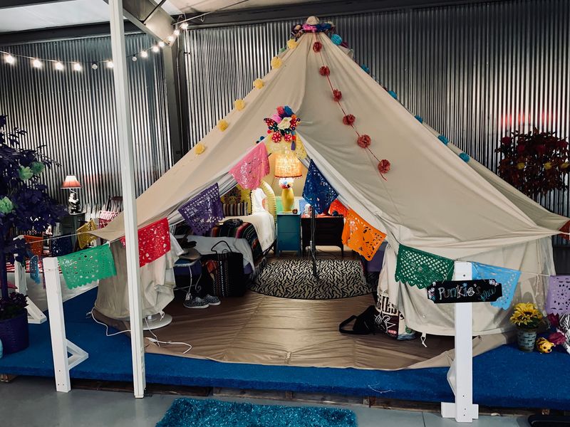 Charging Stations and Practical Amenities Inside Each Tent Charging Stations and Practical Amenities Inside Each Tent