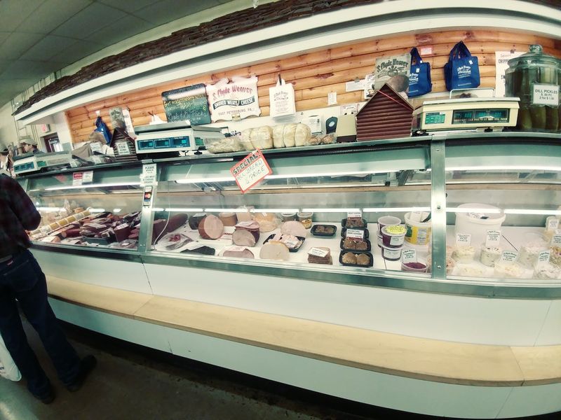 Cheeses And Smoked Meats At The Counter