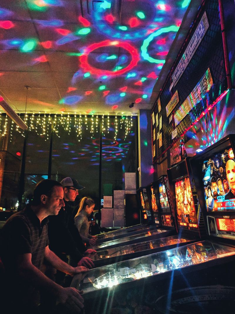 Classic Pinball Machines in a Dedicated Back Room