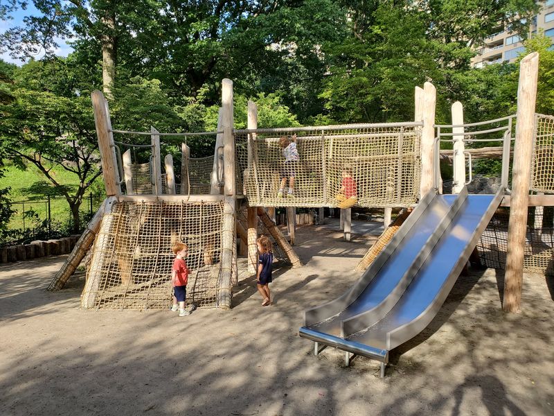 Climbing Structures Made Of Wood And Rope