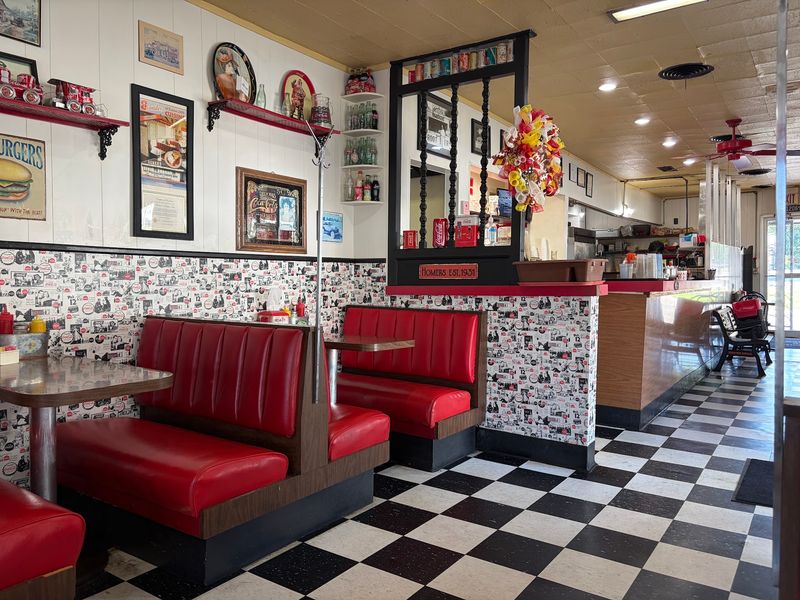 Coca-Cola Decor and Checkered Floors Coca-Cola Decor and Checkered Floors