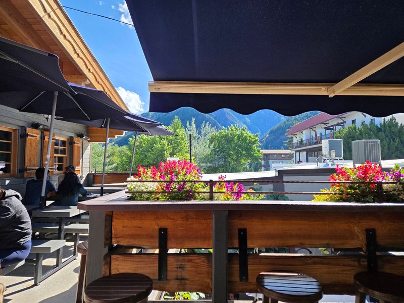 Courtyard Seating With Mountain Views