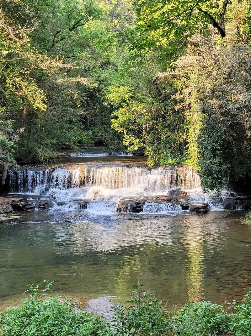 Creek, Falls, and Picnic Tables