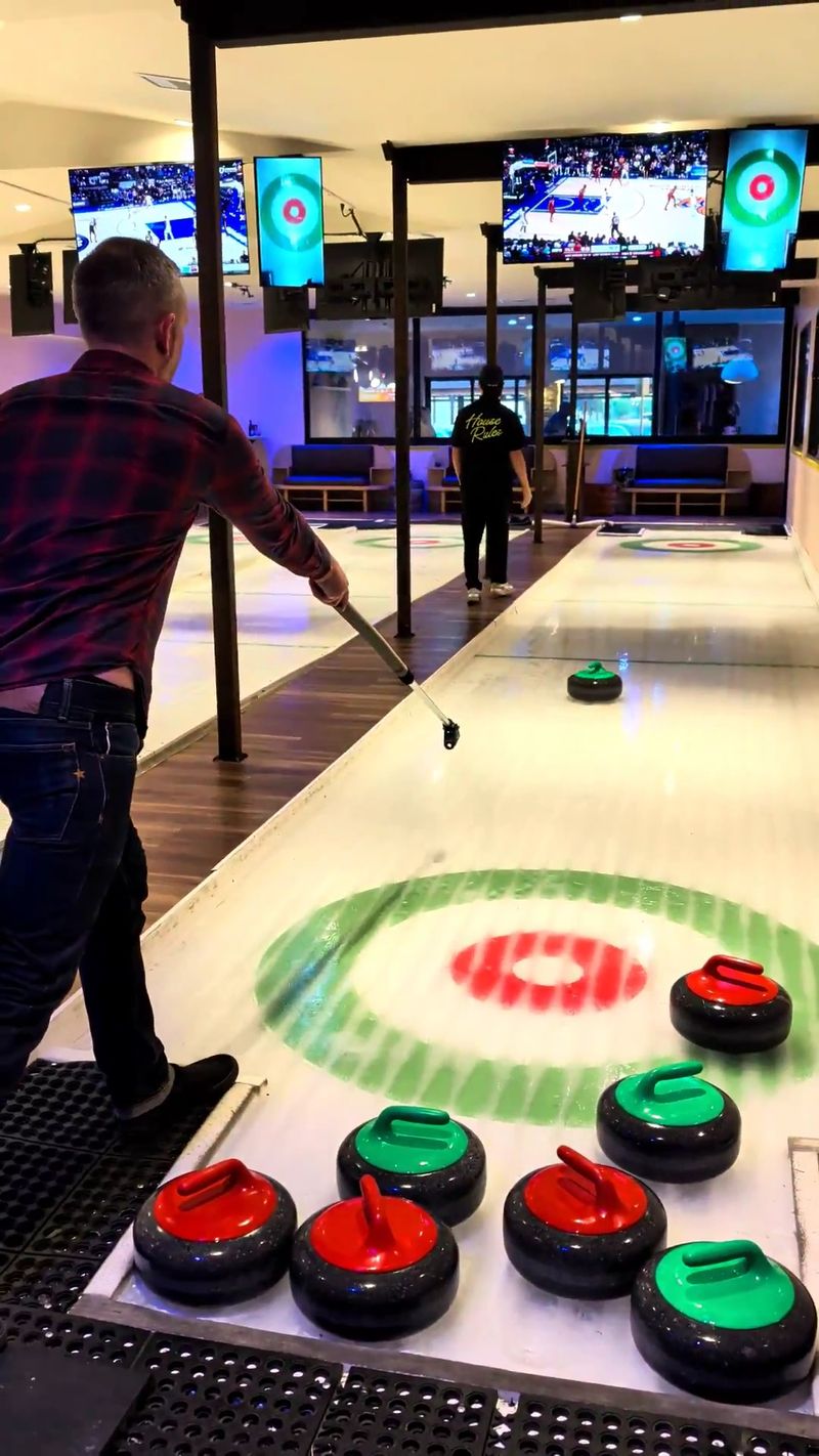 Curling On Real Ice In The Desert