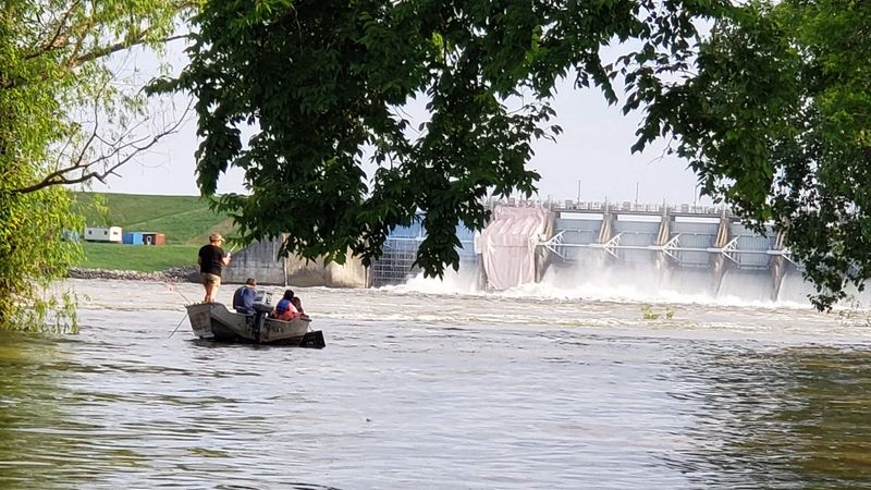 Fishing and Boating on the River