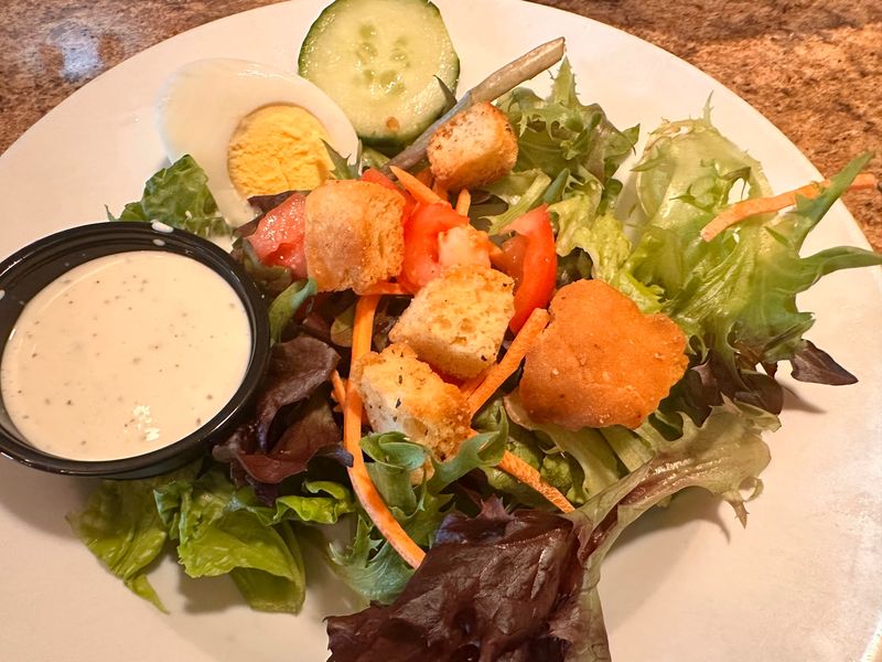 Fresh Salads And Warm Bread On The Side