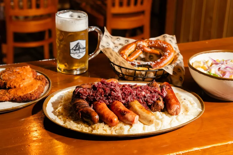German-style dining gives the walk a satisfying anchor German-style dining gives the walk a satisfying anchor