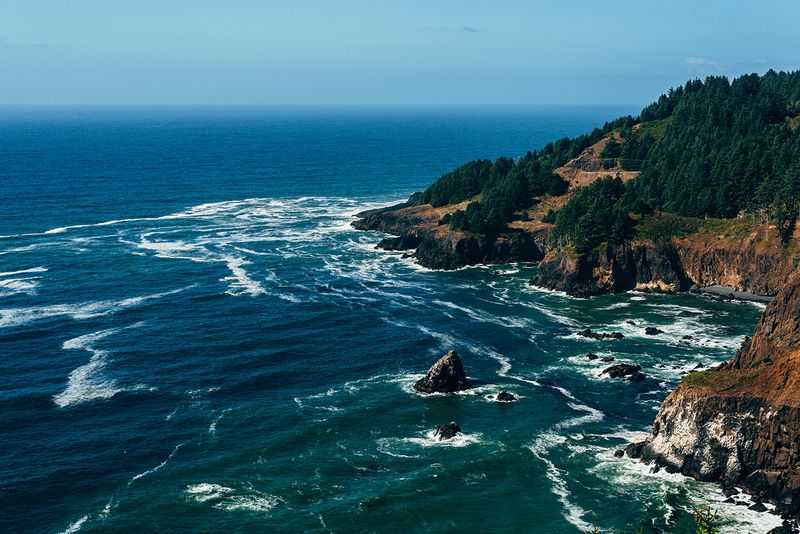Highway 101 at Heceta Head, Florence, Oregon Highway 101 at Heceta Head, Florence, Oregon