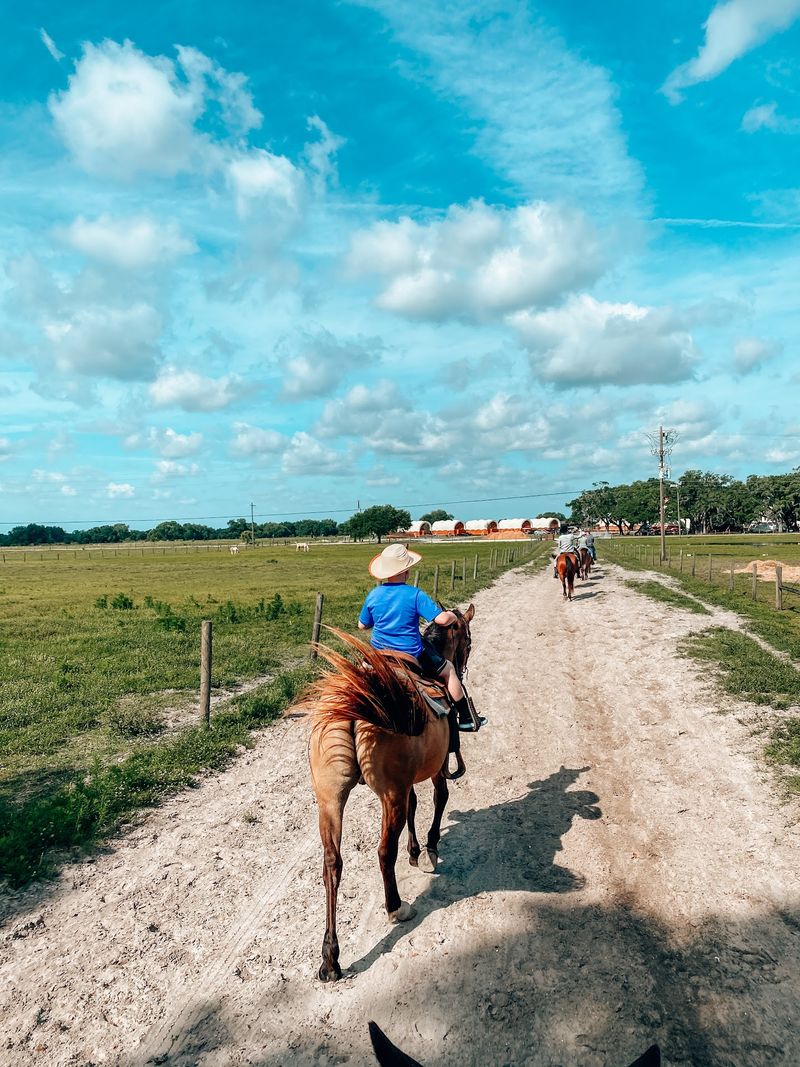 Horseback Riding Across the Pasture Horseback Riding Across the Pasture