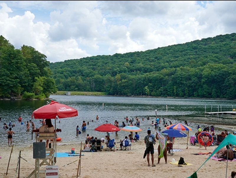 Hunting Creek Lake and Its Sandy Beach