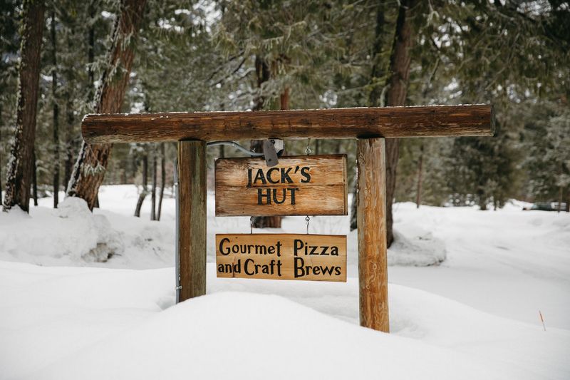 Jack's Hut and the Nearby Mazama General Store Jack's Hut and the Nearby Mazama General Store