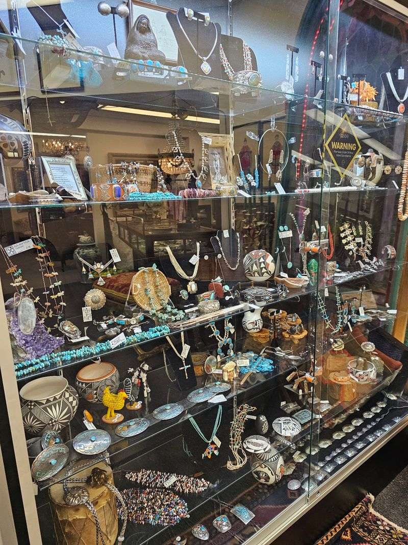 Jewelry And Small Treasures In Glass Cases