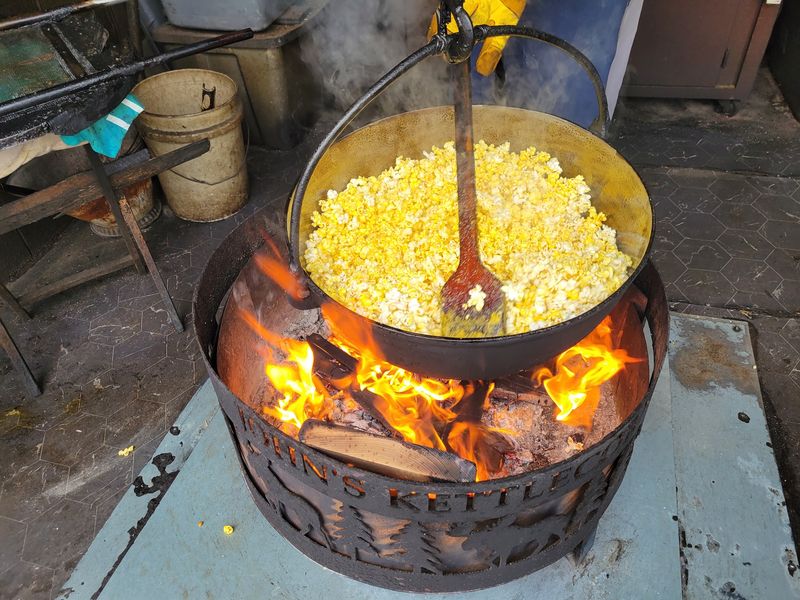 Kettle Corn Popped Over an Open Fire