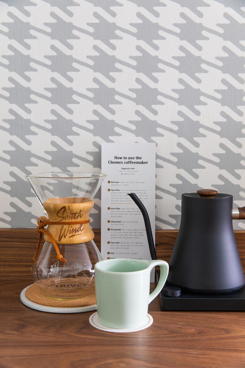 Locally Roasted Pour-Over Coffee in Every Room
