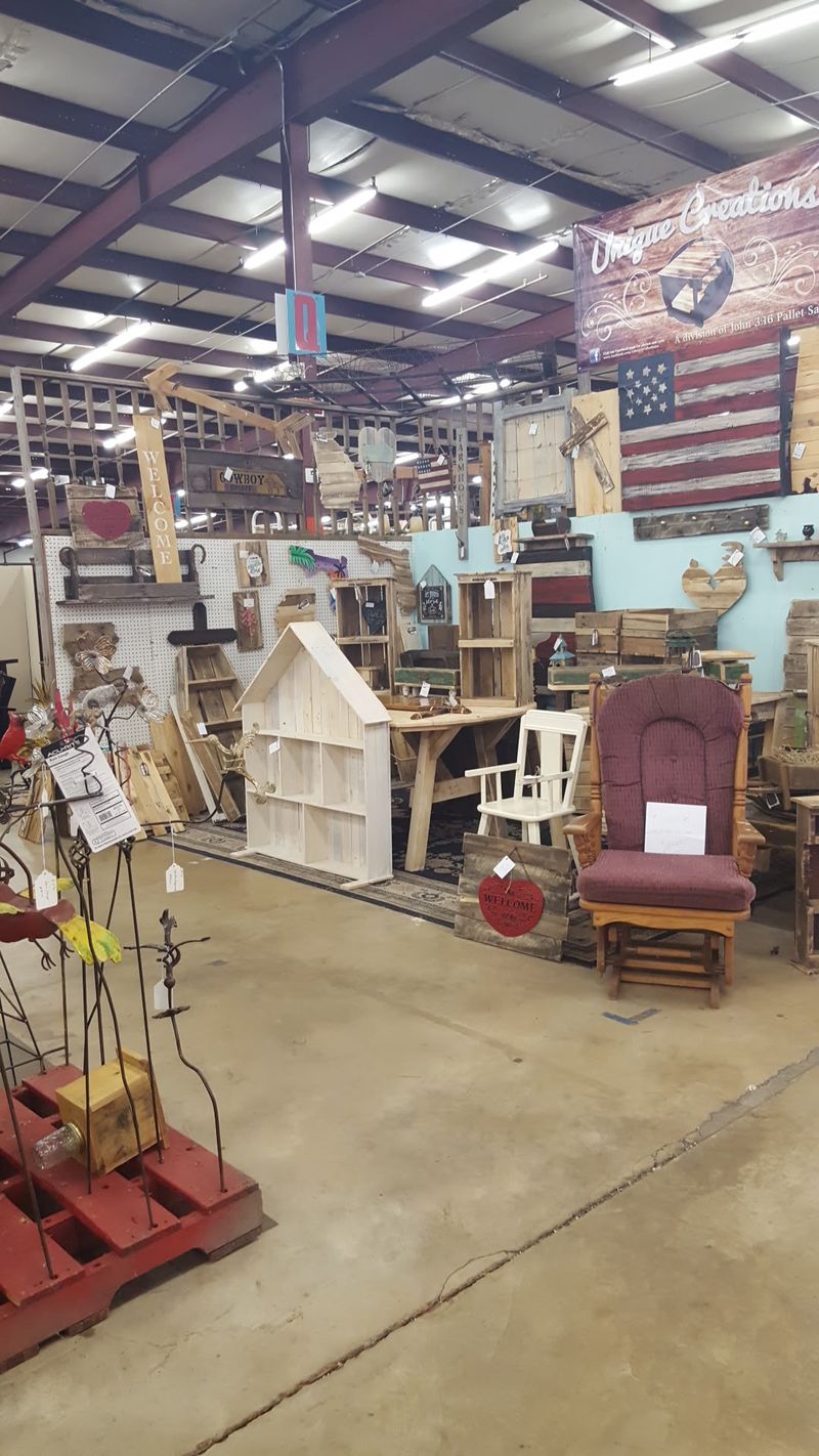 New and Handcrafted Items Mixed In With the Antiques