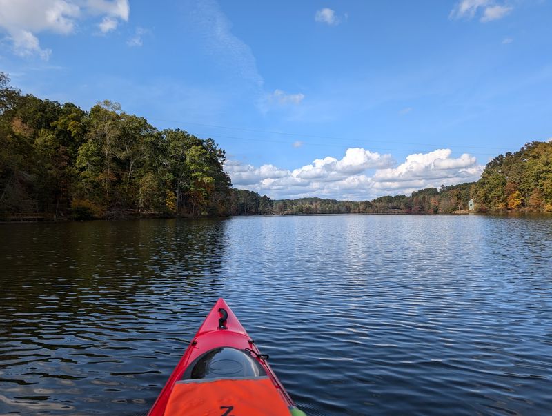 Paddling And Fishing On The Reservoir
