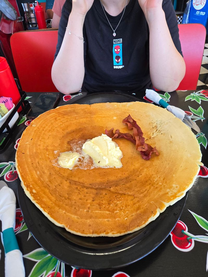 Pancakes the Size of the Plate Pancakes the Size of the Plate