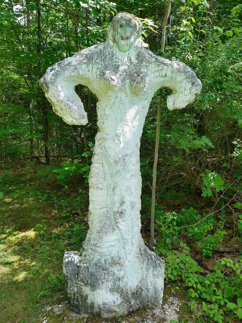 Picnic Tables and Sculptures From Local Students