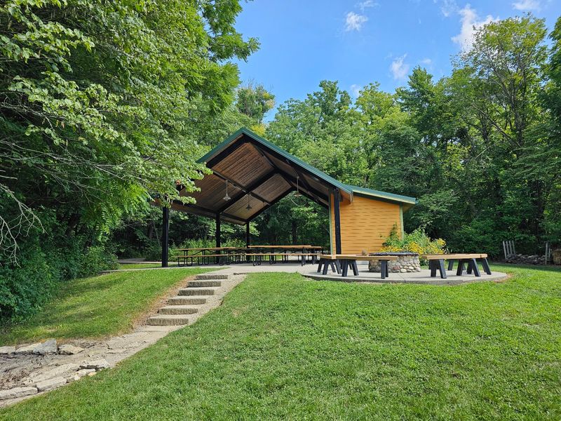 Picnic Tables and a Covered Shelter for Gathering