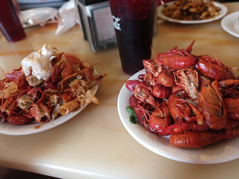Piles Of Crab Legs And Seafood
