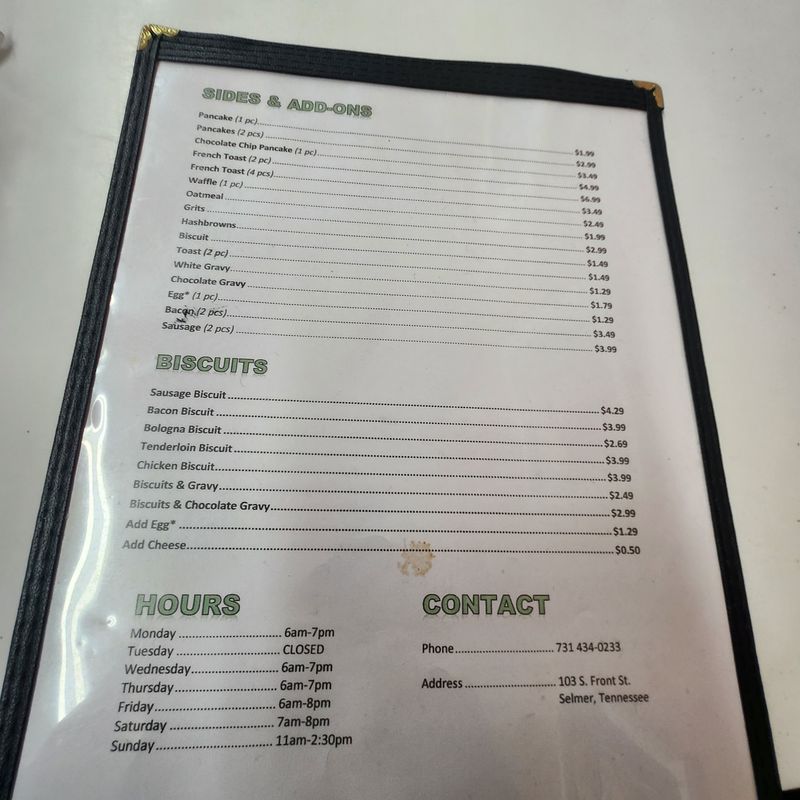 Pop's Restaurant, Selmer, TN