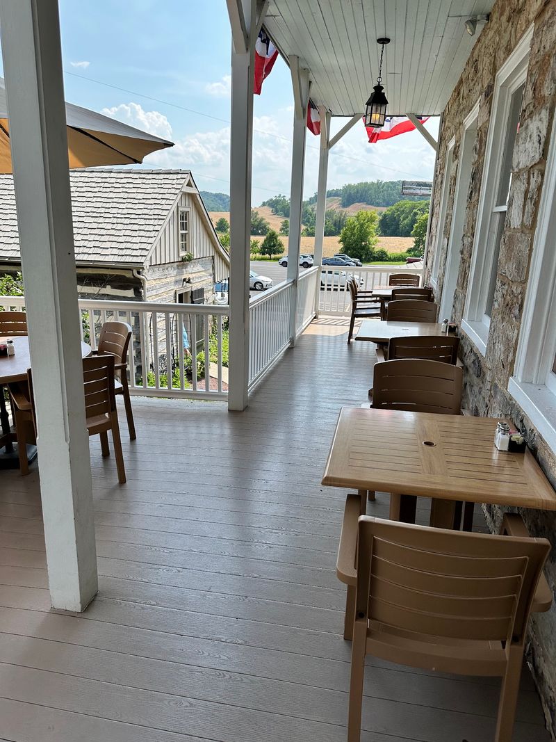 Porch Seating and Garden Views