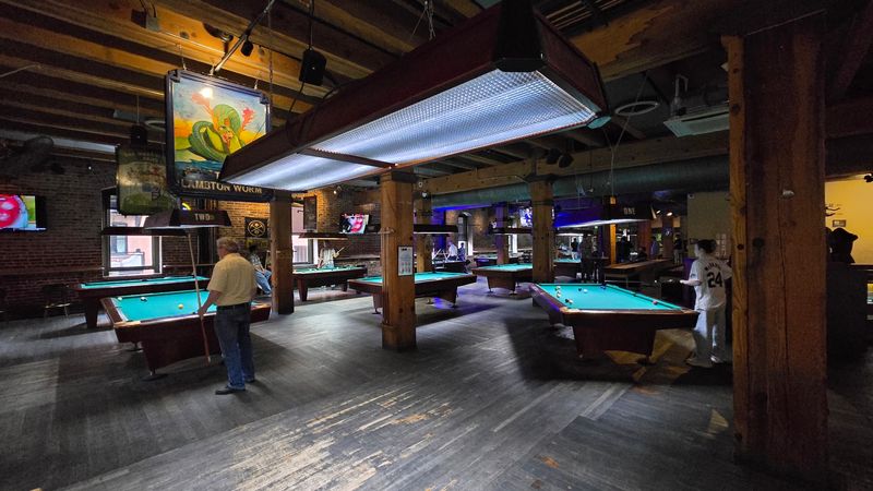 Racks Of Pool Tables Waiting Upstairs