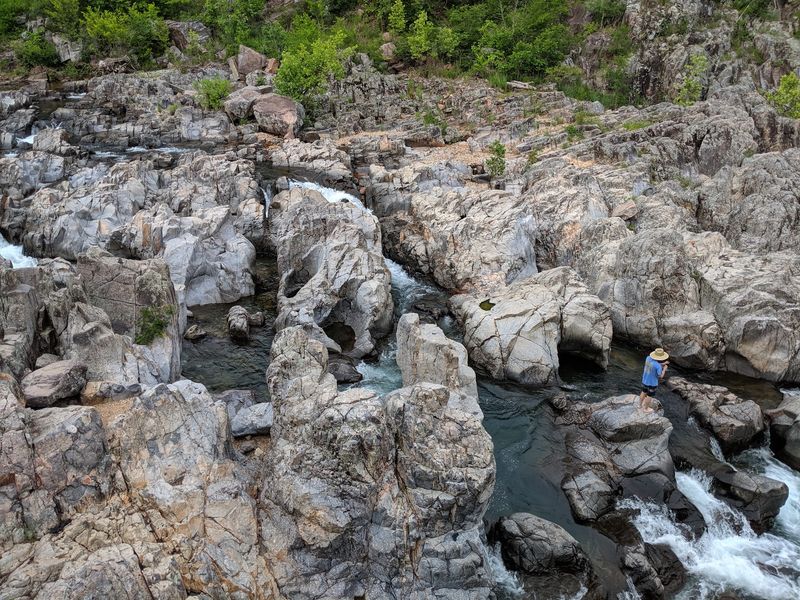 Rock Climbing and Scrambling Over the Boulders