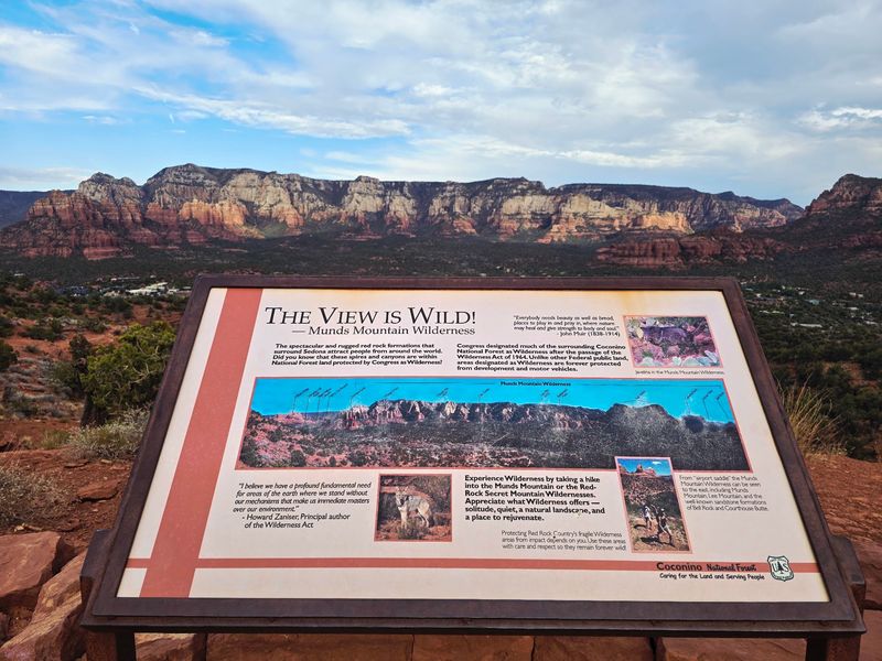 Rock Formations Labeled on a Metal Sign Like a Scene from a Spy Film