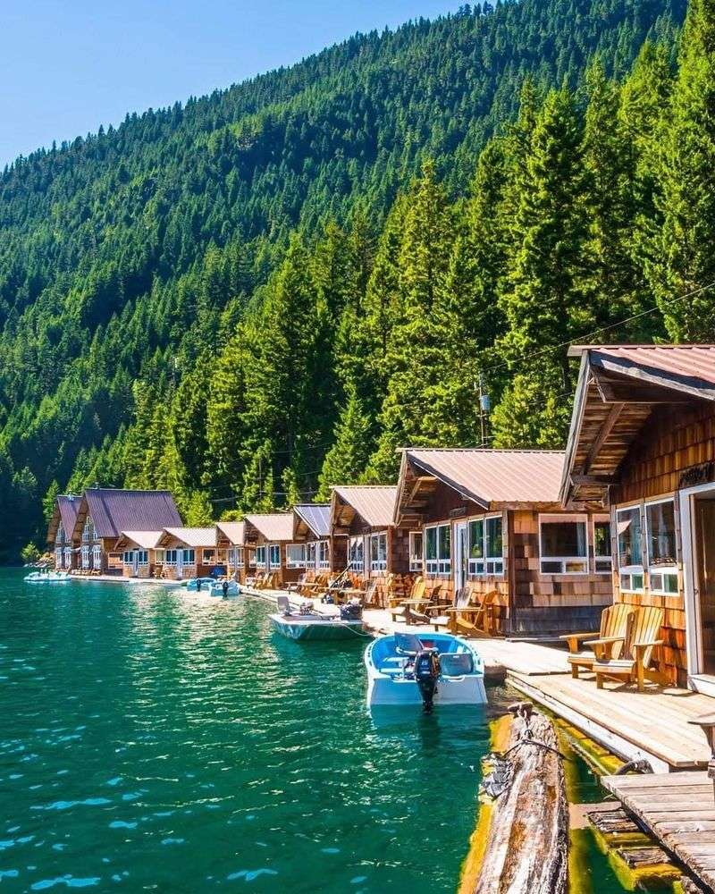 Ross Lake Resort Floating Cabins, North Cascades, Washington Ross Lake Resort Floating Cabins, North Cascades, Washington
